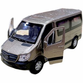 Resim WELLY Metal Mercedes-benz Sprinter-gri Oyuncak Minibüs 