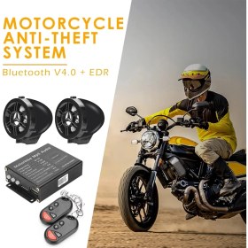 Resim Pengfushop5 Uzaktan Kumandalı Motosiklet Hırsızlık Alarm Sistemi Su Geçirmez Mp3 Fm Radyo Hoparlör Stereo Amplifikatör Ses Sistemi (Yurt Dışından) 