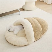 Resim Küçük ve orta boy köpekler ve kediler için uygun, tüm mevsimler için uygun, rahat uyku pedi, dayanıklı polyester ile hafızalı köpük dolgulu, şık uyku yatağı 