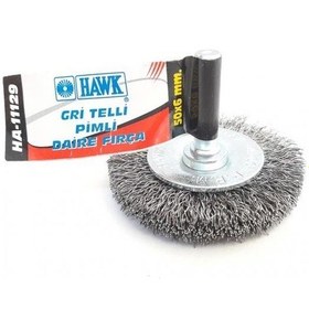 Resim Hawk Ha11129 Pimli Gri Tel Daire Fırça 50X6 Mm N11.2077 