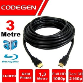 Resim Codegen Cps30 3metre Hdmı Görüntü Kablosu 3d Gold 1 4v 2k 