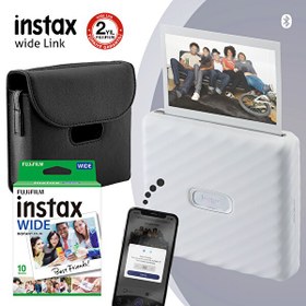 Resim Fujifilm Instax Wide Link Beyaz Akıllı Yazıcı Ve Çantalı Hediye Seti 3 