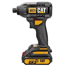 Resim Cat DX71 18 Volt 2.0Ah Li-ion Çift Akülü 215Nm Kömürsüz Profesyonel Şarjlı Darbeli Tornavida 