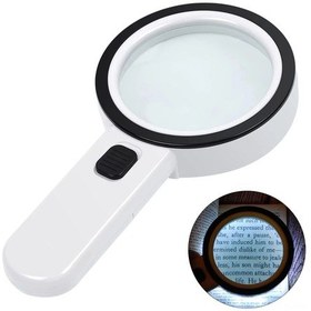 Resim Wezone 30x Büyütme Gücü 80mm Cam Lensli 12 Led Işıklı Abs Kasa Büyüteç 