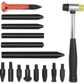 Resim Dofolink Araç Çukur Tamiri Pdr Seti: Nilon Kalemler, Levha Ve Kauçuk Çekiç Kombinasyonu 