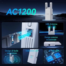 Resim Tenda A18 Pro Ac1200 Wifi Range Extender-Menzil Genişletici 2 Anten 