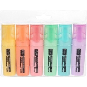 Resim Kraf 335 Pastel Fosforlu Kalem Seti 6 Renk Çok Renkli 