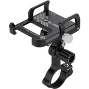 Resim Shineyee 360 Dönebilen Alüminyum Bisiklet Telefon Tutucu - 60-100mm Arası Tüm Telefonlara Uyumlu Siyah 