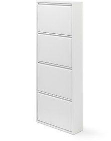 Resim Gaga Mobilya 4'lü Metal Ayakkabılık (beyaz) 3 Farklı Renk Seçeneği Ile 