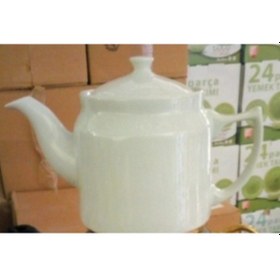 Resim Beyaz Porselen Demlik Beyaz 