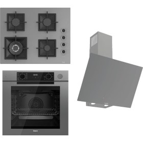 Resim Ferre Steamart-Fryart-Sılentart Serisi Gri Set (SC408-WFA + QEP64CPR +D079-SA) - Döküm Izgara / 65 c 