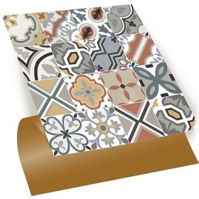 Resim Tink Kendinden Yapışkanlı Renkli Geometrik Desenli Pvc Karo 30x30 Cm 