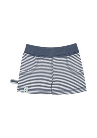 Resim Organicera Organik Şort, Indigo Melanj Çizgili 