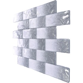 Resim Mutfak Tezgah Arası ve Iç Mekan Kaplama ve Dekorasyon Uygulamalarında Tüm Yüzeyler Için, 48X98MM. Beyaz-Gümüş Sim Efekti. 30X30CM. Fileli Kristal Mozaik. 