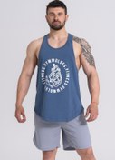 Resim Gymwolves Erkek Spor Atleti | Stringer | Workout Tanktop | Wolf Serisi 