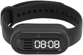Resim Jectse Hoparlör, MP3 Çalar, LED Ekran, Spor Ve Uyku Saati, 200 MB Bellek Ile Şık Akıllı Bileklik (BLACK) 