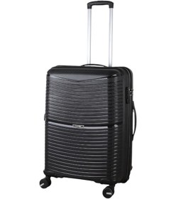 Resim Mçs V379 Aura Y.üretim Pp Valiz 75 Cm + Makyaj Şampanya/kahve Set Siyah 