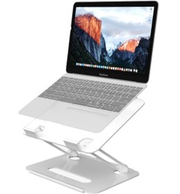 Resim mufamet Basic 2 Tüm Modellerle Uyumlu Metal Ayarlanır Katlanabilir Laptop Standı Yükseltici Laptop Sehpası 