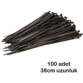 Resim Universal Cırt Kelepçe - Kablo Bağı Siyah 38 Cm 