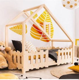 Resim Markaawm Markaawm Galaxy Montessori Yatak Doğal Çam Çocuk Karyola 