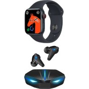 Resim Akıllı Saat ve Işıklı Bluetooth Kulaklık Kampanya Seti, Siyah, Şık ve Fonksiyonel 