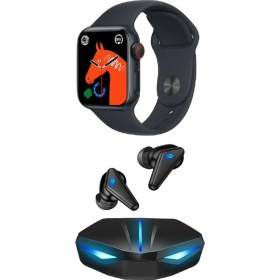 Resim Akıllı Saat ve Işıklı Bluetooth Kulaklık Kampanya Seti, Siyah, Şık ve Fonksiyonel 