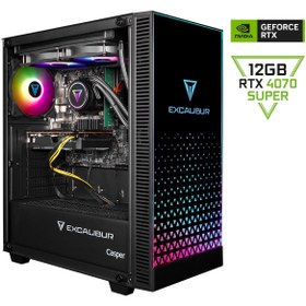 Resim CASPER Excalibur E65H.124F-EXP0X-0RE i5-12400F 64GB RAM 2TB NVMe SSD 16GB RTX4070TI SUPER DOS GAMING SIVI S 