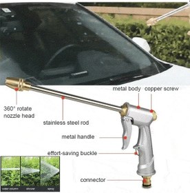 Resim Yüksek Basınçlı Yıkama Tabancası Araba Güç Yıkama Yıkama Suyu Püskürtme Memesi Tabancası El Araç Temizleme Araçları Bahçe Sulama 