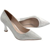 Resim Prego Park Moda Kadın Stiletto Ayakkabı Gumüş Gumüş 