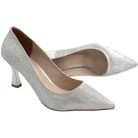 Resim Prego Park Moda Kadın Stiletto Ayakkabı Gumüş Gumüş 