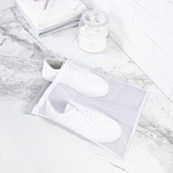 Resim Gri Renk Ayakkabı Yıkama Filesi 35 X 40 Cm 