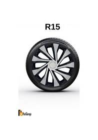 Resim Fiat Fiorino 15'' İnç Jant Kapağı 4 Adet Siyah Gri C123 