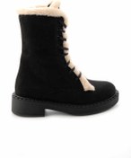 Resim Bambi Siyah Bej Süet Kadın Bot & Bootie K02534500002 