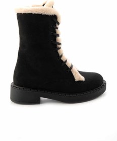 Resim Bambi Siyah Bej Süet Kadın Bot & Bootie K02534500002 