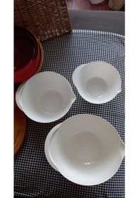 Resim Kase 3 Lü Set Karıştırma Beyaz 