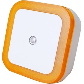 Resim Turuncu Işık Kontrollü Otomatik Led Gece Lambası - Akıllı Ev Odası Yatak Odası Duvar Lambası Avrupa Standartı Turuncu Turuncu 