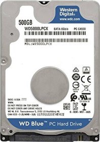 Resim WD WD5000LPCX Blue 500 GB 16 MB Sata 3.0 5400 RPM 2.5" Harddisk 