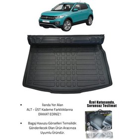 Resim Sahler Volskwagen T-cross 2022+ Uyumlu 4.5d Premium Havuzlu Oto Paspas Ve Liner Marka 3d Üst Bagaj Havuzu 