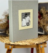 Resim Rabsev 15x21cm 100 Fotoğraf Kapasiteli Lüks Çerçeveli Koton Fotoğraf Albümü WPP68100-V 