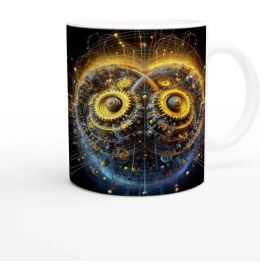 Resim Ikizler Burcu Baskılı Kahve Kupası - Zamanın Çarkları Astroloji Mekanizması Vs4 