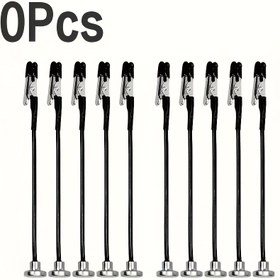 Resim 10 Adet Esnek Başlıklı Manyetik Timsah Klipsler - DIY El Sanatları ve Boyama Modelleri için Çok Fonksiyonlu Bükülebilir - Dayanıklı Metal Yapılı Boya Standı Tabanı Manyetik Eğme Klip Seti, Hava Fırçası Renkli Model Tutucu Araçlar İçin Uygun 