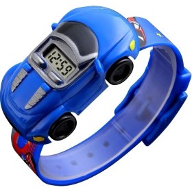 Resim Skmei Karikatür Araba Çocuk Dijital Izle Mavi (Yurt Dışından) 