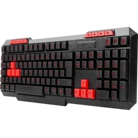Resim Everest KM-6825 Siyah Usb Kırmızı Tuşlu Türkçe Multimedia Klavye + Mouse Set 