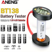 Resim ANENG BT138 Dijital Pil Test Cihazı Lityum Batarya Kapasite Ölçer Ekranlı Analizör AAA AA Buton Hücre Testi (Pil Dahil Değildir) 