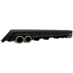 Resim Hyundai Accent Era Uyumlu Yuvarlak Egzozlu Gri Difüzör Difizör Çiftli Egzoz Görünüm 2006 - 2009 