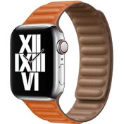 Resim Butam Bilişim Watch 38mm Uyumlu Krd-34 Deri Kordon-koyu Turuncu 