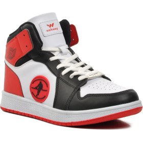 Resim Walkway Siyah-Beyaz-Kırmızı Erkek Hi Sneaker 