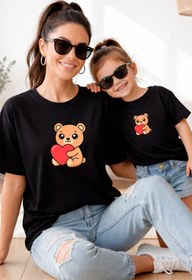 Resim genosha Anne Kız 100% Pamuk T-shirt Mama Mini Mother Daughter TEKLİ FİYAT 