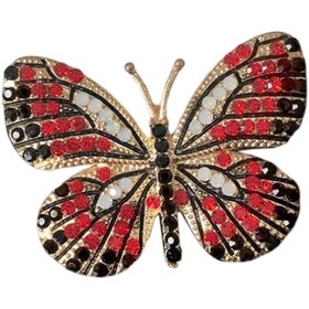 Resim Suntek Kelebek Araba Havalandırma Klipsleri Kırmızı-siyah 