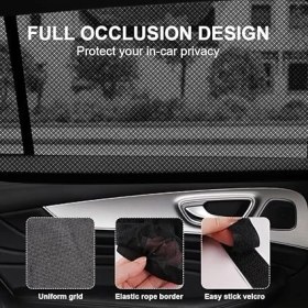Resim Lidyahan Store Güneşlik Perde Araba Yan Cam Perdesi Önleyici Araç Içi Güneşliği Için Güneş Sinekliği Arka Koltuk Örtü Koruyucu (2) 